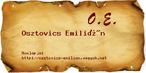 Osztovics Emilián névjegykártya